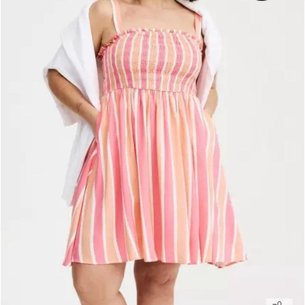 Smocked Tube Mini Dress